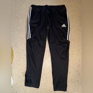 Adidas Men Black Joggers with White Stripes Size XL Climacool all Weather UNISEX